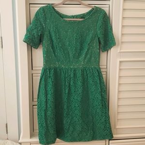 Cynthia Rowley lace kelly green dress